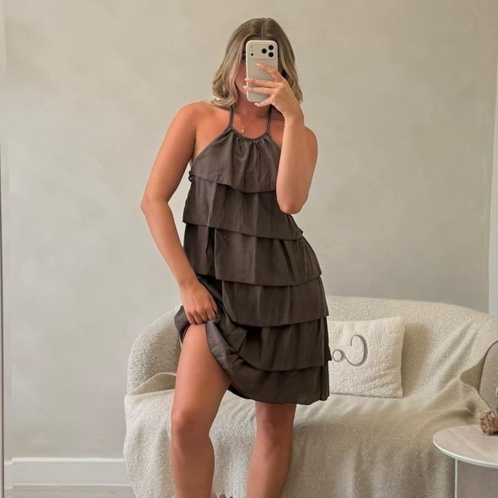 ‘Flora’ Elegant Ruffled Dress in Multiple Colors for Women's Fashion