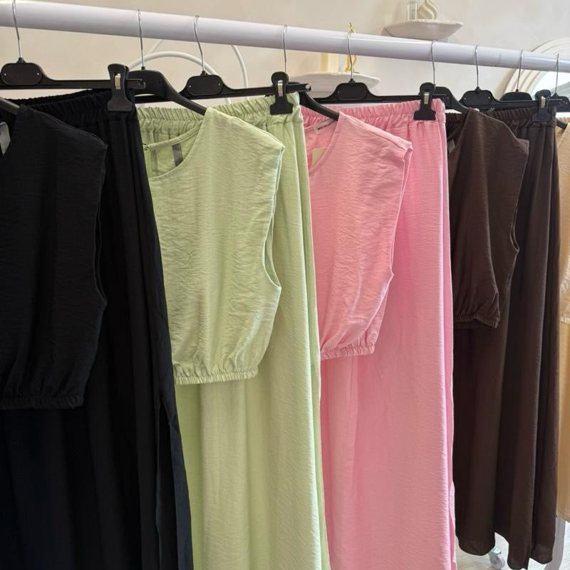 “ Marnie” Elegant Midi skirt set in Multiple Colors - Perfect for Any Occasion
