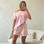 ‘Luna’ polka dot shorts set