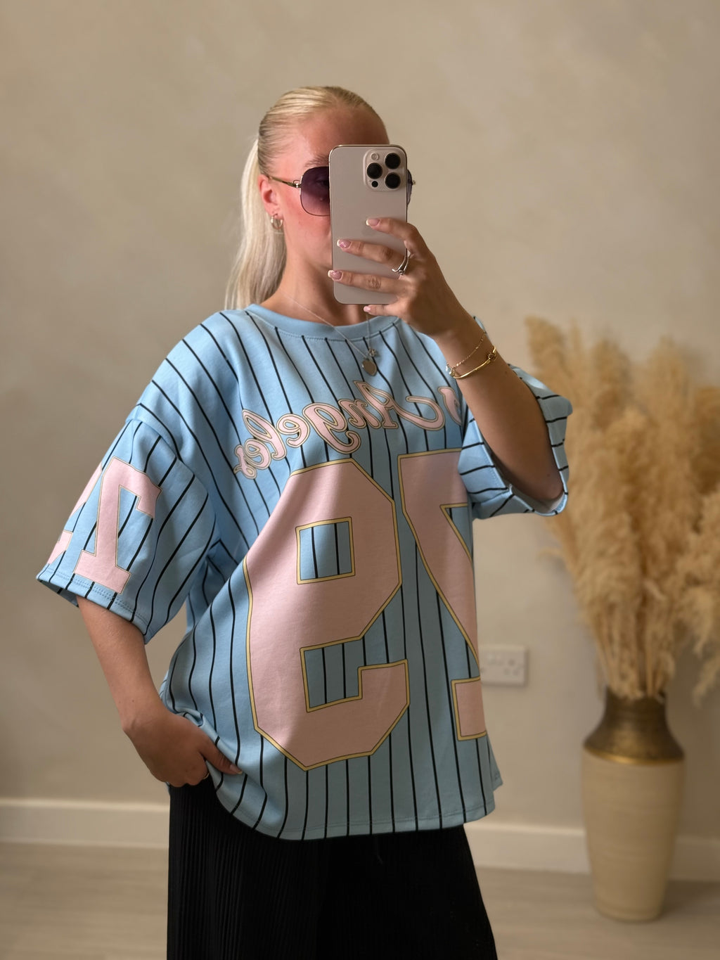 Julia Jersey - Striped Baseball Tee with Number size 6-16