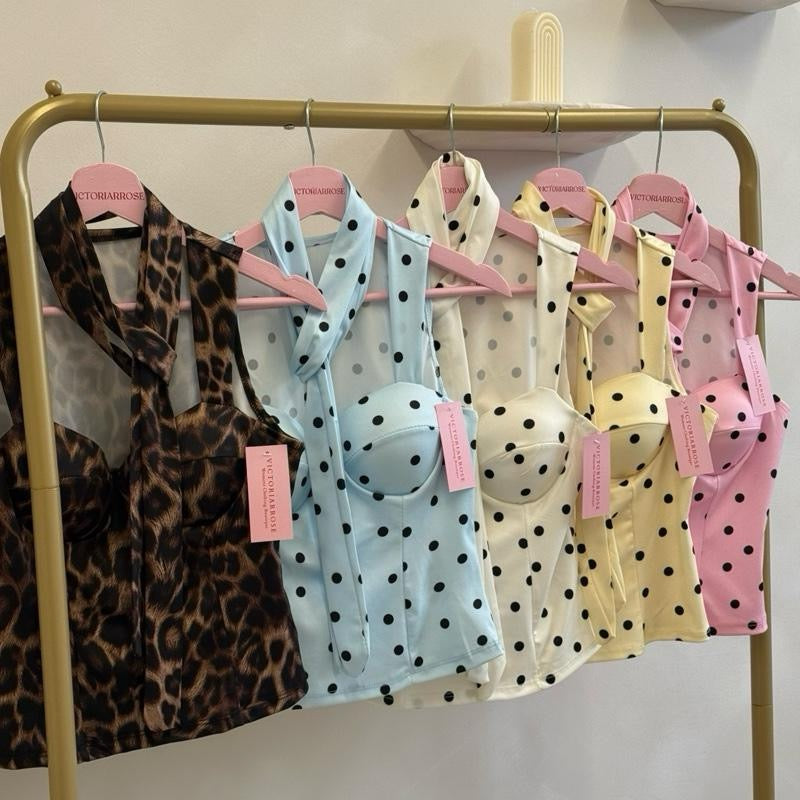 ‘Sadie’ polka dot corset style top