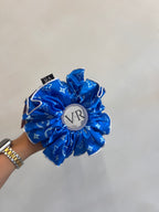 LIMITED ADDITION BLUE PRINTED XXL SATUN SCRUNCHIE