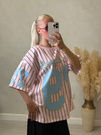 Julia Jersey - Striped Baseball Tee with Number size 6-16