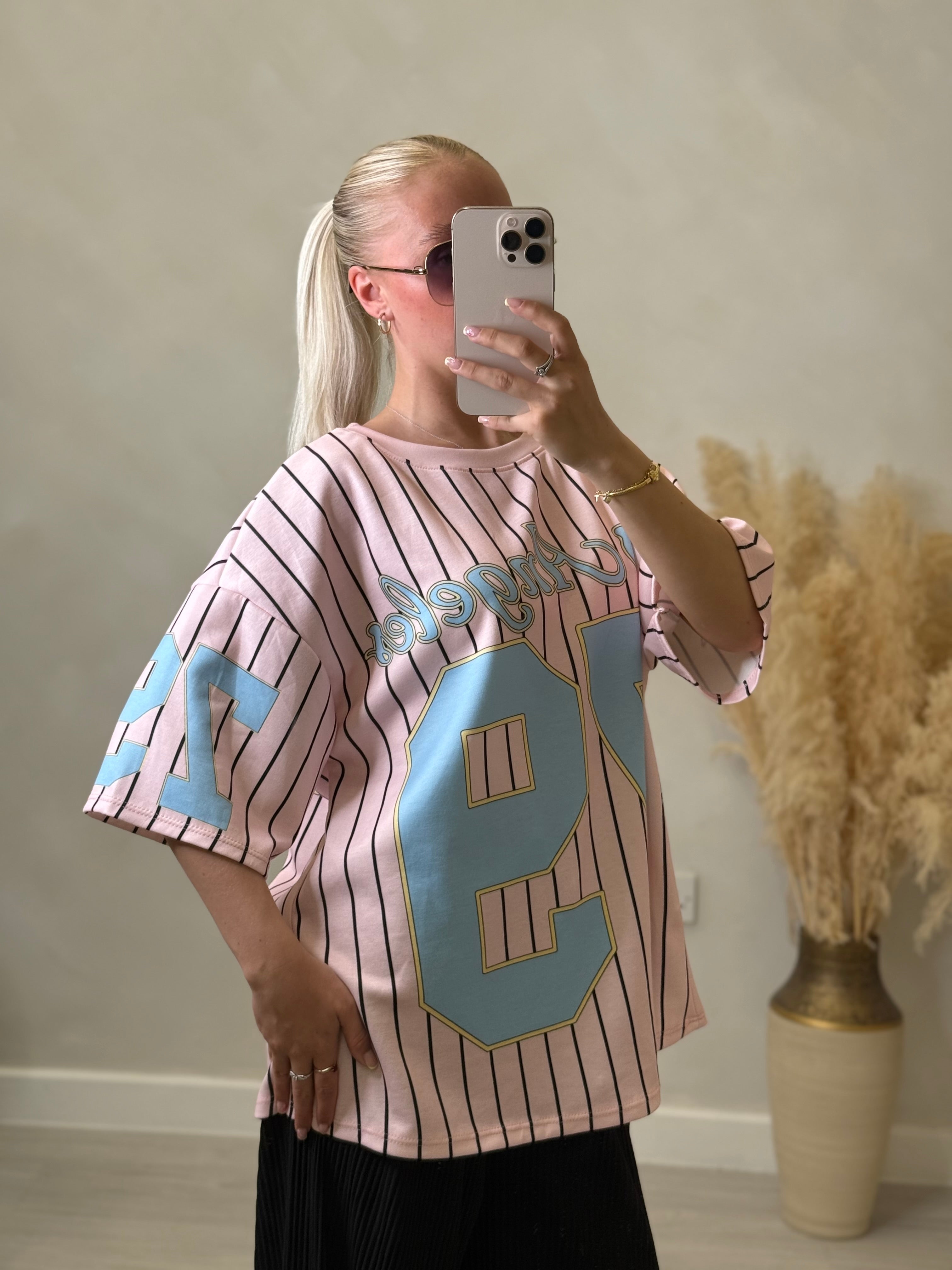 Julia Jersey - Striped Baseball Tee with Number size 6-16