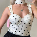 ‘Sadie’ polka dot corset style top