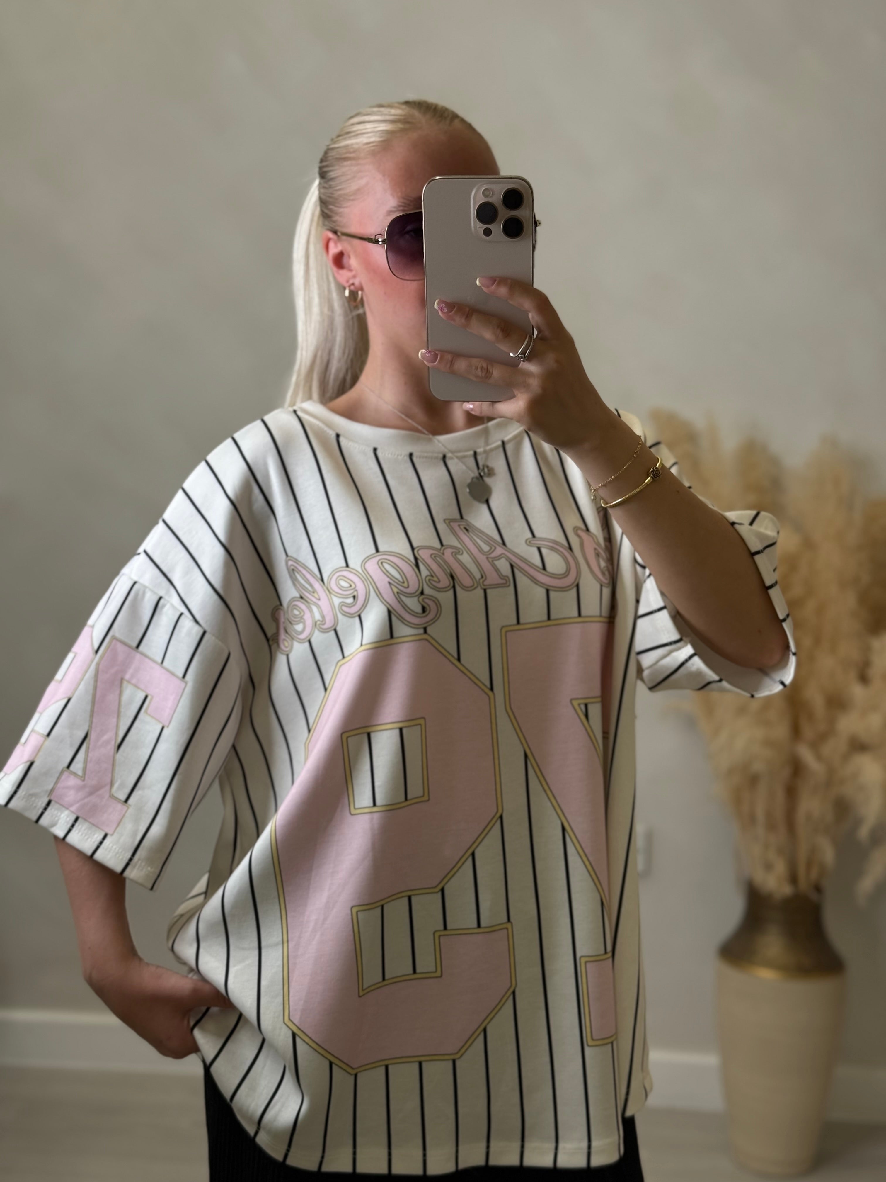 Julia Jersey - Striped Baseball Tee with Number size 6-16