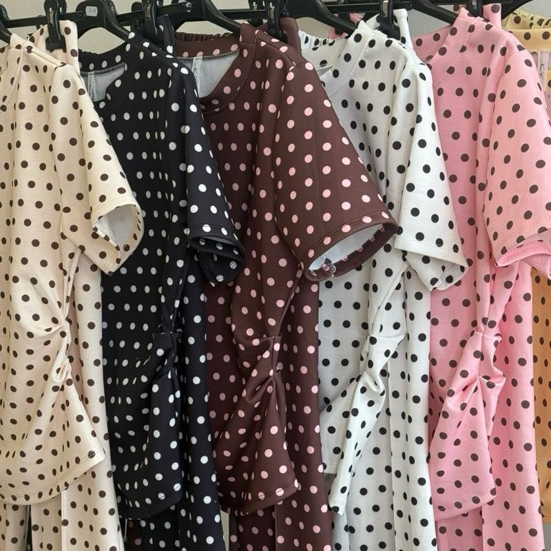 ‘Gemma’ Polkadot Sinch Waist Trouser Set in Multiple Colors for Stylish Comfort