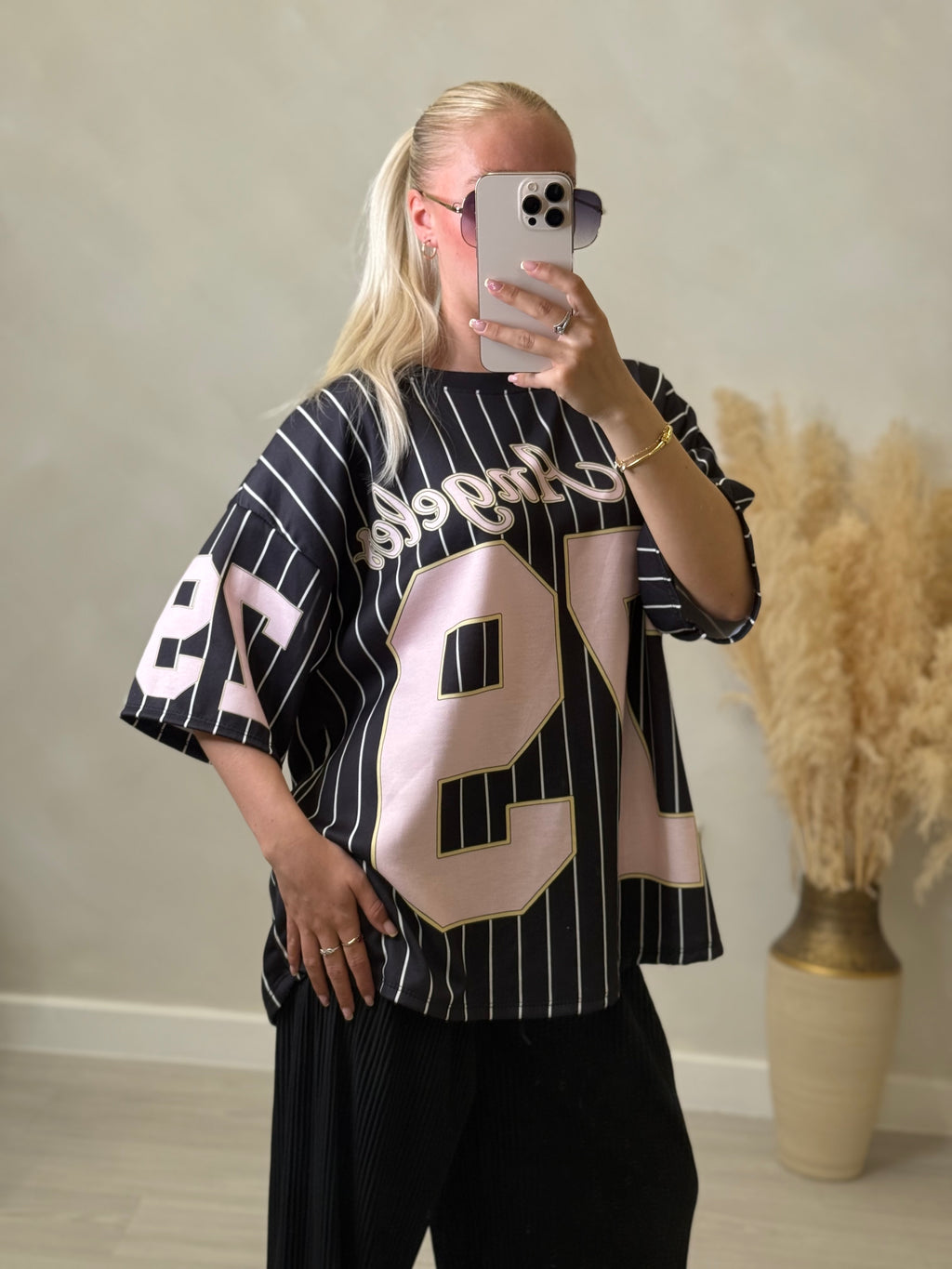 Julia Jersey - Striped Baseball Tee with Number size 6-16