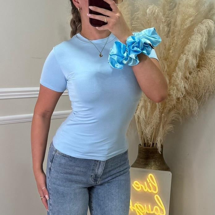 VICTORIA ROSE DOUBLE LINED (SHORT SLEEVE) BASIC T-SHIRT