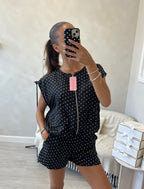 Annie Polka Dot Two-Piece Co Set for Women - Stylish and Comfortable Outfit