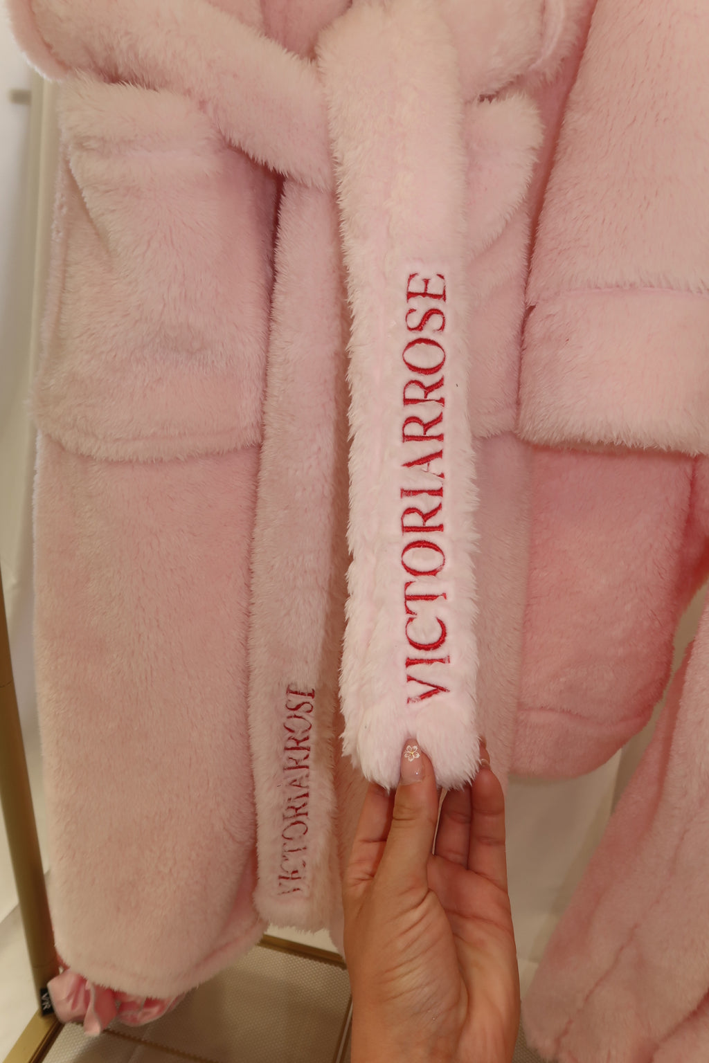 VICTORIARROSE Limited Edition Luxurious Pink Hooded Dressing Gown - Perfect for Cozy Nights and Special Occasions PRE ORDER