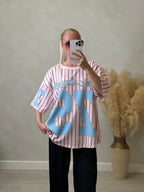 Julia Jersey - Striped Baseball Tee with Number size 6-16