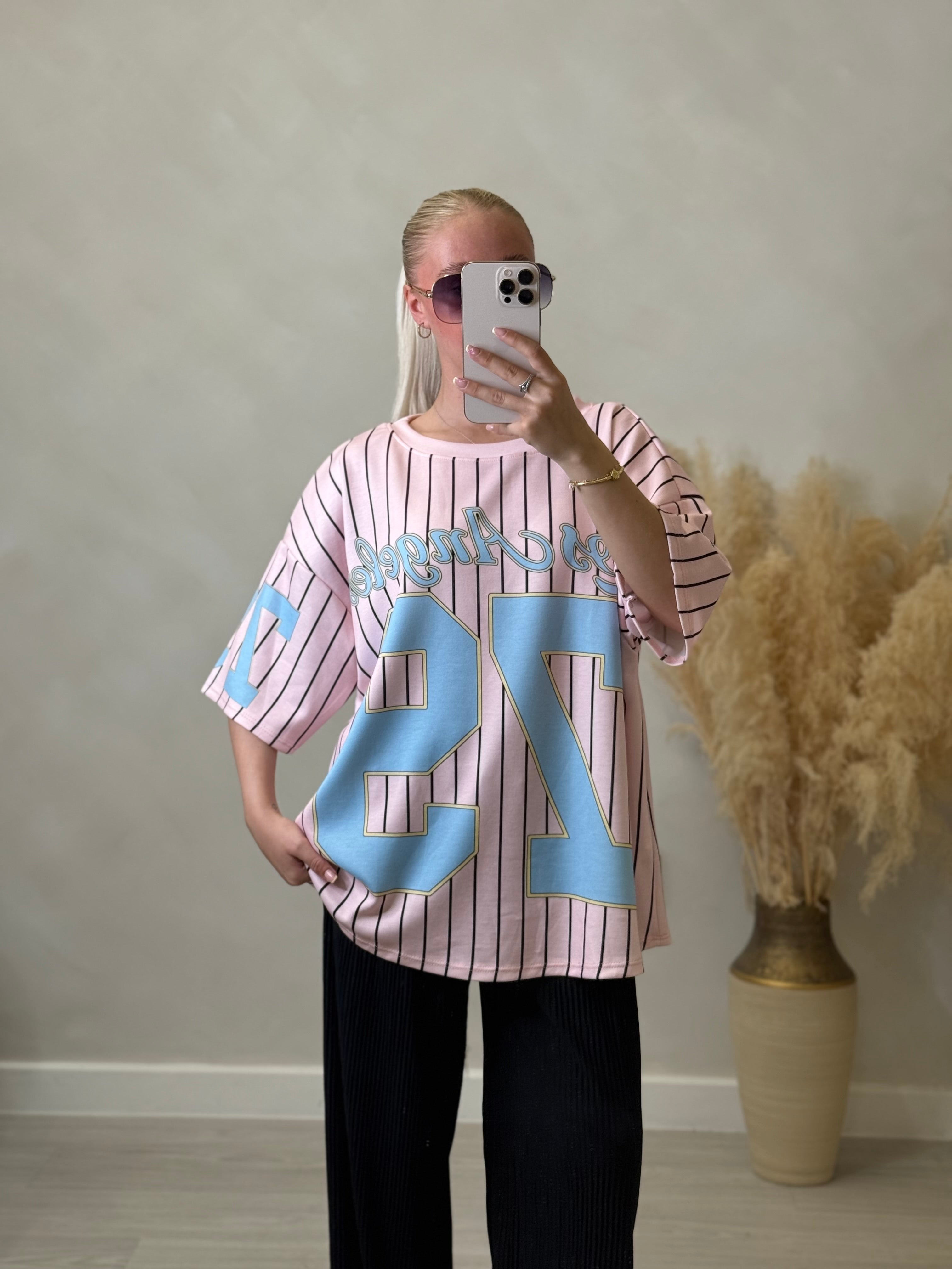 Julia Jersey - Striped Baseball Tee with Number size 6-16