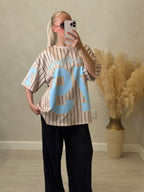 Julia Jersey - Striped Baseball Tee with Number size 6-16