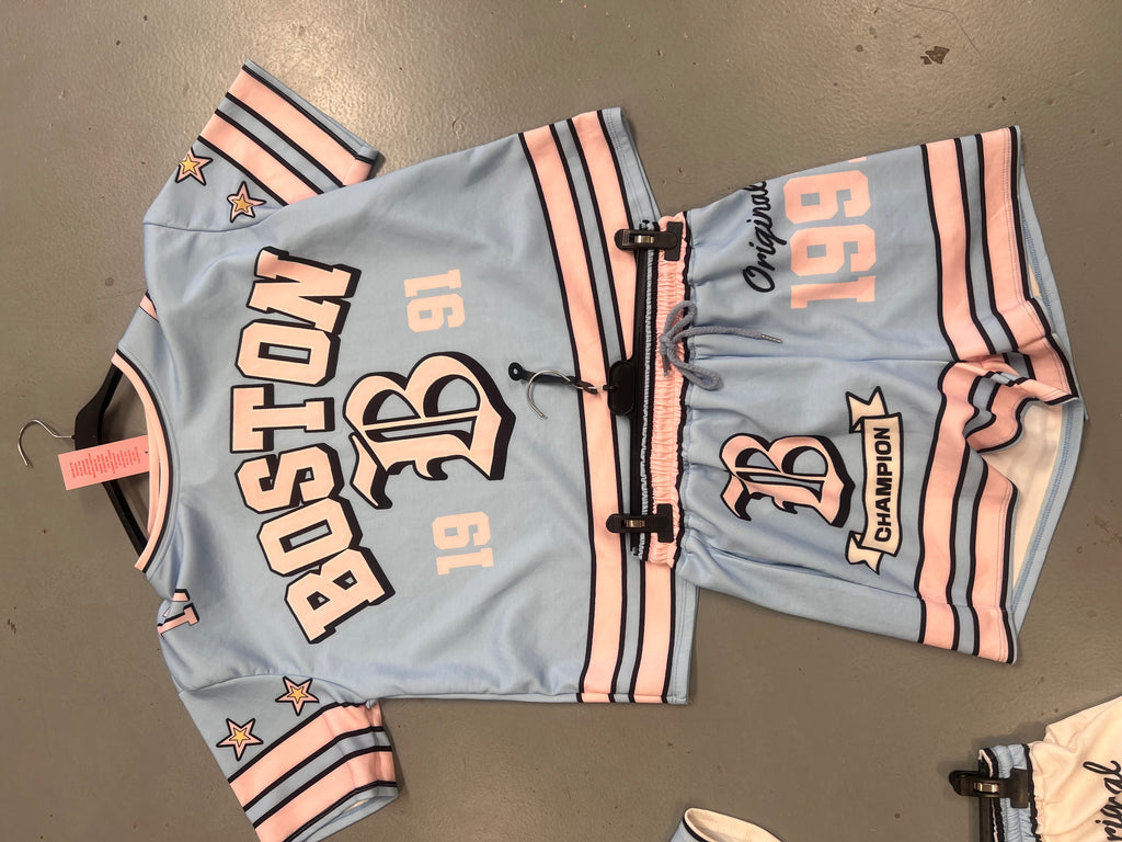 Boston jersey and short set