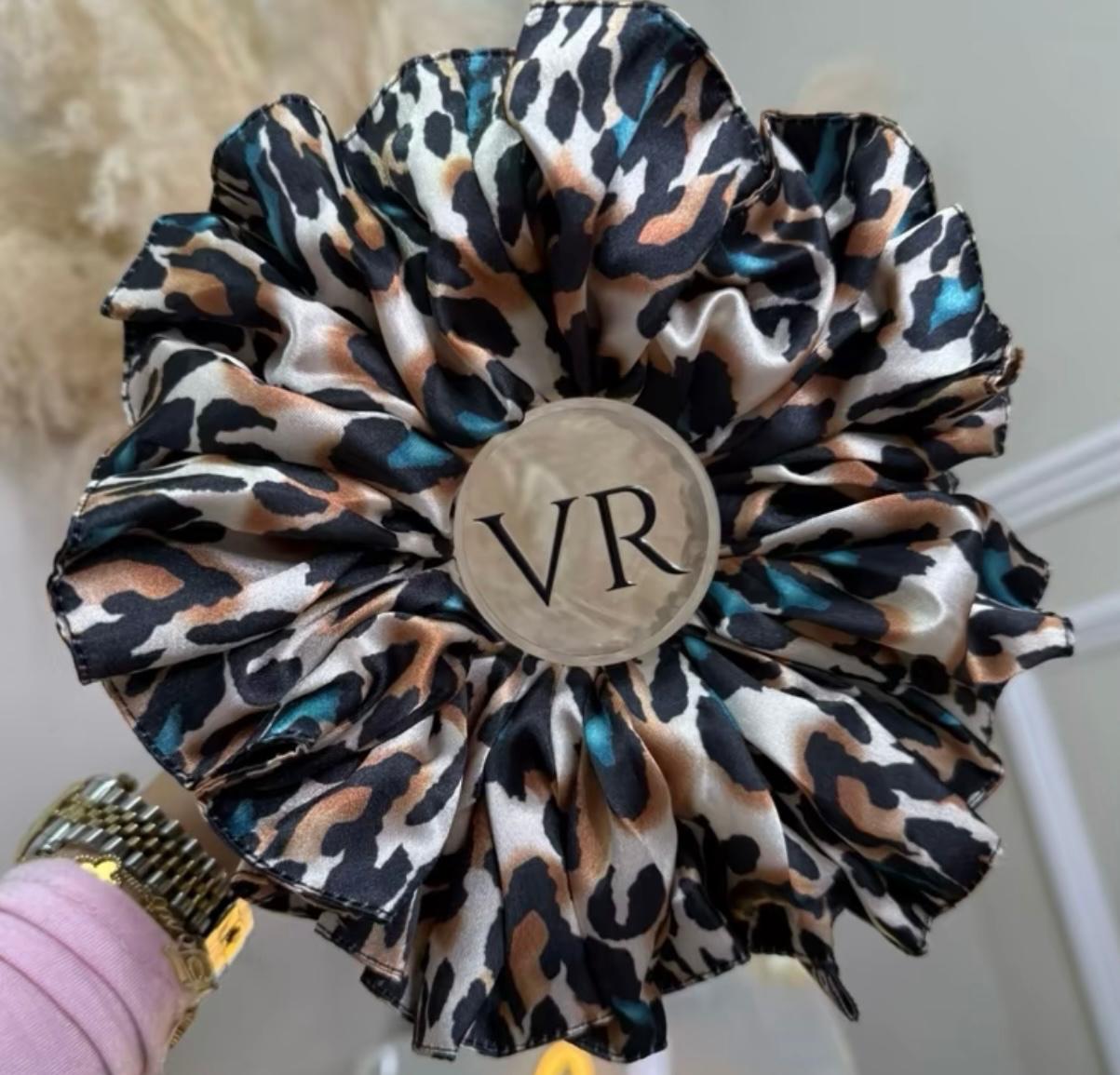 Original XXL Scrunchie - Blue Leopard Print