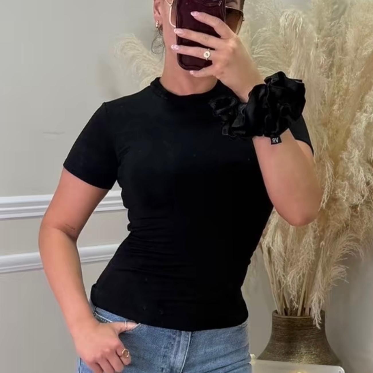 VICTORIA ROSE DOUBLE LINED (SHORT SLEEVE) BASIC T-SHIRT