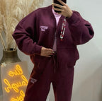 BURGUNDY/PINK VICTORIA ROSE TRACKSUIT LIMITED EDITION SIZES 4-24
