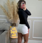 JUST RUCHED BUM SHORTS - MULTIPLE COLOURS