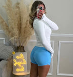 JUST RUCHED BUM SHORTS - MULTIPLE COLOURS
