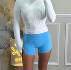 JUST RUCHED BUM SHORTS - MULTIPLE COLOURS