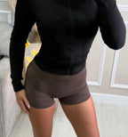 JUST RUCHED BUM SHORTS - MULTIPLE COLOURS