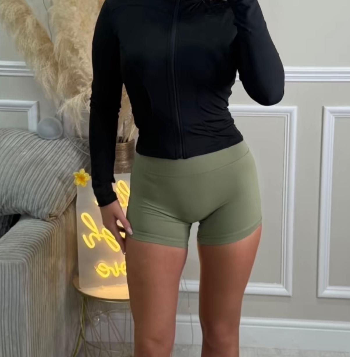 JUST RUCHED BUM SHORTS - MULTIPLE COLOURS